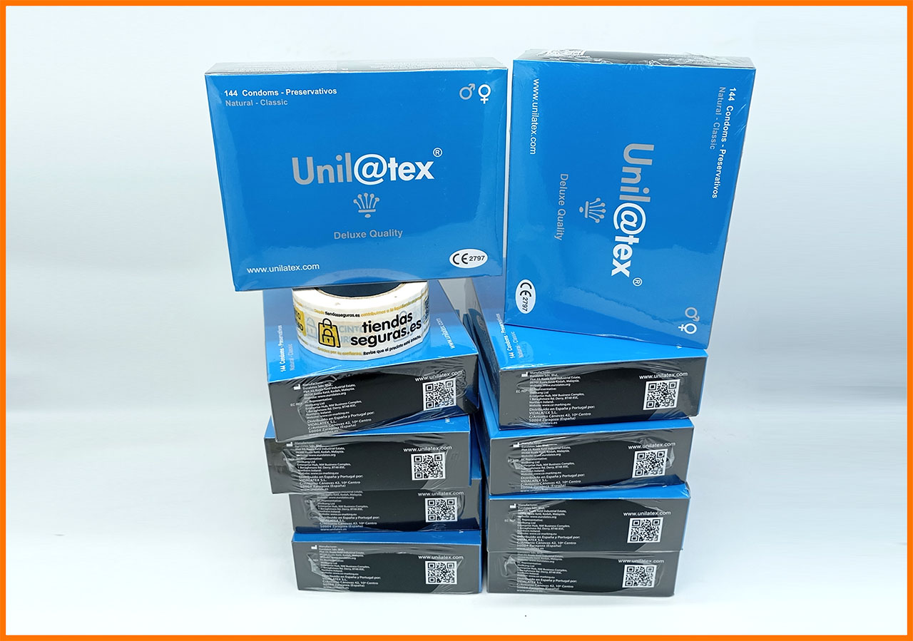 10 Cajas UNILATEX NATURAL 144 Preservativos