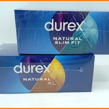 1 Caja Durex Slim Fit 144 Preservativos + 1 caja Durex XL 144 Preservativos